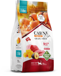 Carni Life Pumpkin Adult Tahılsız Sığır Etli & Erikli Yetişkin Kedi Maması - Carni